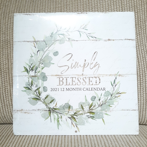 Office Simply Blessed 221 Twelve Month Calendar Poshmark